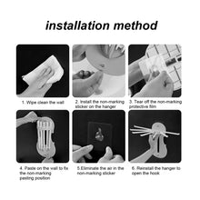 Plastic 7-in-1 Multifunction Retractable Wall-Mounted Pull-Out Hanger Rack Without Punching Hooks Up for Kitchen Bathroom the24kgal