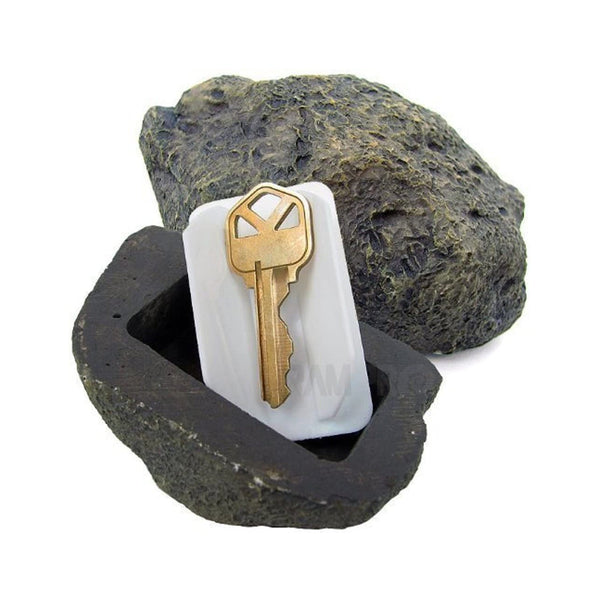 Realistic Fake Rock Key Hider – Weatherproof Outdoor Key Storage for Emergencies (1 Pc) the24kgal