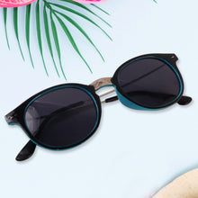 Sky Blue UV Protected Round Sunglasses, classic Sunglasses for Men & Women, Lightweight the24kgal