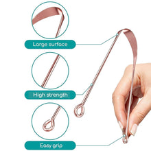 Tongue Cleaner For Kids & Adults | Tongue Scraper For Bad Breath, Maintain Oral Hygiene for Daily Use | for Fresh Breath & Bacteria Removal | Improved Taste (Steel, Copper, Tongue Cleaner / 1 Pc) the24kgal