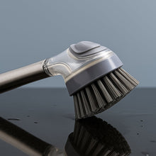 Cleaning Brushes Set, Scrub Brush Bathroom Brush, Long Handle Liquid Dispenser Pot Washing Brush the24kgal