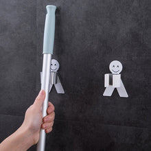 Smile Face Wall Mounted Brush & Broom Organize Holder, Hanger Storage Rack Kitchen Clip Seamless Mop Hook with Mounted Hanging (1Pc) the24kgal