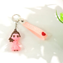 Cute Cartoon Silicone 3D Key Chain with Metal Hook & Strap (Pack of 1 / Mix Design) the24kgal