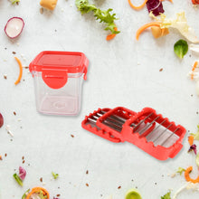 Multifunction Vegetable Cutter Manual Vegetable Quick Dicer Fruit Chopper Slicer with 3 Interchangeable Stainless Steel Blade Inserts, Non-Skid Base Slicer and Chopper the24kgal