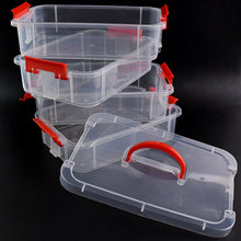 4-Layer Transparent Multipurpose Plastic Storage Box the24kgal
