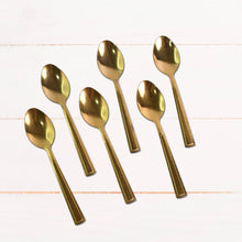 Premium Luxurious Stainless Steel Coated Spoons (6 Pcs Set / Golden) the24kgal