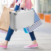 Aluminium & Wooden Multipurpose Portable Suitcase Travel Tool Box With 2 Keys For Lock (45×29×20 Cm / 1 Pc) the24kgal