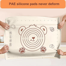 3 In 1 Heavy Silicone Baking Mat With Wooden Belan & Cake Scraper (3 Pcs Set / 70×50 CM) the24kgal