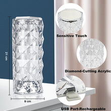 Crystal Touch Night Light for Bedroom Decor (16 Colors, Remote, USB) the24kgal