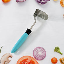 Apex L-Handle Stainless Steel Potato Masher Ergonomic Grip (1 Pc) the24kgal