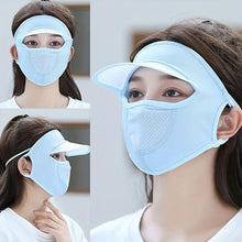 Women's Full Face UV Protection Cap with Built-in Mask and Wide Brim Visor – Breathable (1 Pc) the24kgal