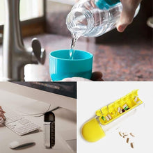 Multi-Use Pill & Water Bottle for Travel (600 Ml, Mix Color) the24kgal