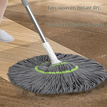 Squeeze Twist Mop Self Wringing Mop, Stainless Steel Handle (1 Pc) the24kgal