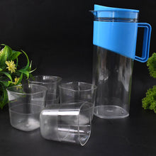 Transparent Stylish Premium Jug with Elegant Handle (2000 ML Jug Approx & 4 Pcs Plastic Glass) the24kgal