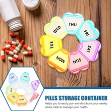 7-Day Round Weekly Pill Organizer Box (1 Pc) the24kgal