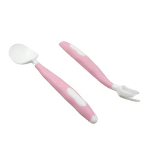 Silicone Bendable Kids Spoon & Fork Set – Toddler Self-Feeding Utensils (2 Pc Set) the24kgal