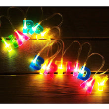 Decoratives Plastic Happy Birthday 13 LED Letter Battery Operated String Lights, Outdoor String Lights (Multicolour) the24kgal