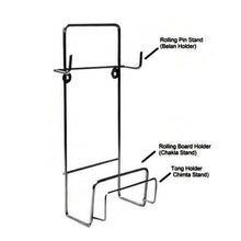 Chakla Belan Chimta Stand Rolling Pin Board Tong Holder Silver Stainless Steel Multi-Purpose Rack for Kitchen (1 Pc ) the24kgal