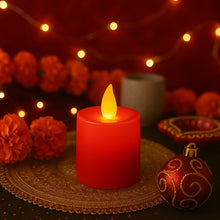 Electrical Candles Diya LED Tea Light (1 Pc / Red) the24kgal