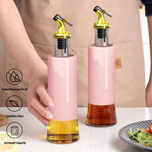 Olive Oil Dispenser – Leakproof Glass Bottle with Non-Drip Spout for Kitchen & Cooking (300 ML) the24kgal