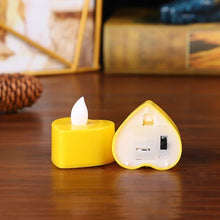 Heart Shape Battery Operated Tea Light LED Candles, for Decoration Use (24 Pc Set) the24kgal