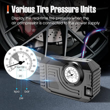 Tire Inflator Portable Air Compressor 12V Small Air Pump for Car Tires Bicycle Balloons, Cars, Bike, Bicycles and Other Inflatables with LED Light (12V) the24kgal