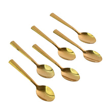 Premium Luxurious Stainless Steel Coated Spoons (6 Pcs Set / Golden) the24kgal