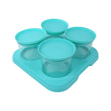 Airtight Container Jar 4 Pc Set With Stylish Tray for Kitchen Unbreakable Jar Set for Multipurpose Storage ( Mukhwas Dani ) the24kgal