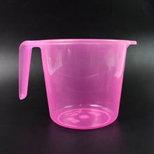 Plastic Round Transparent Bath Water Mug (1 Pc / 1200 ML / Mix Color) the24kgal
