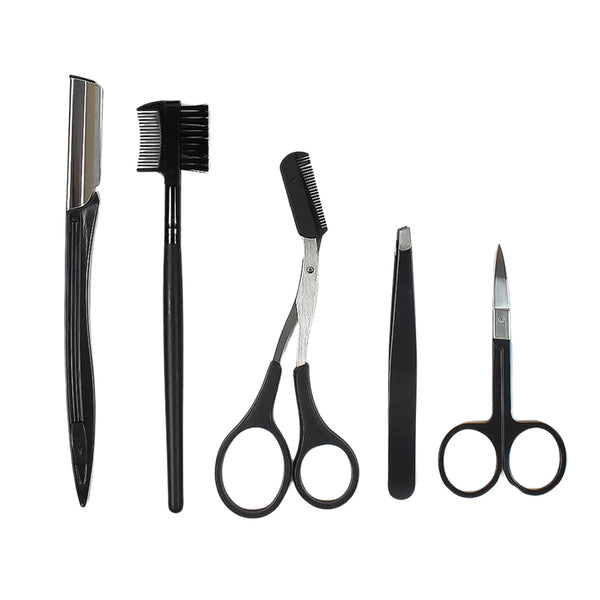Eyebrow Kit, 5 in 1 Tweezers for Eyebrows (1 Set) the24kgal