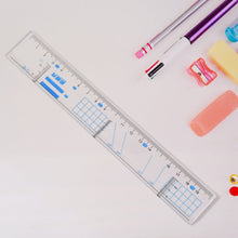 Multifunctional Transparent Plastic Geometry Ruler (1 Pc) the24kgal