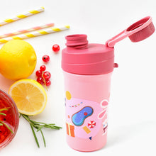 Plastic Lunch Box Leak Proof 2 Compartment with Bottle and Fork (1 Set / Mix Color) the24kgal