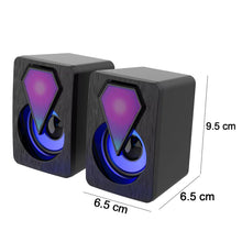RGB Desktop Speakers, Plug, and Play USB Powered Speaker (2 Pc Set) the24kgal