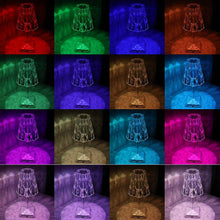 Romantic Crystal Table Lamp, Diamond Lamp, 16 Colors, 6 Brightness Level, Touch / Remote Control Switch, SUB Charging, Lampshade Night Light, Bedroom Bedside, Living Room Decoration the24kgal