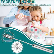 Big Stainless Steel Egg Whisk, Hand Push Rotary Whisk Blender (1 Pc / 35 Cm) the24kgal
