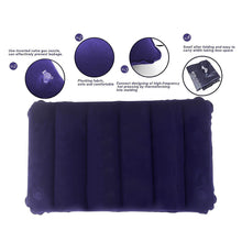 Velvet Air Inflatable Travel Pillow (Blue) the24kgal