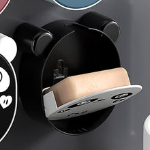 Plastic Cute Panda Soap Box – Wall Mounted Flip-Top Drain Soap Case (1 Pc) the24kgal
