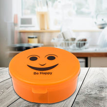 Smily Plastic lunch box, Small Box With 2in1 Spoon pack of 1 the24kgal