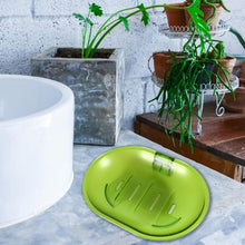 Plastic Soap Dish Holder for Bathroom Shower Wall Mounted Self Adhesive Soap Holder Saver Tray-Plastic Sponge Holder for Kitchen Storage Rack Soap Box, Bathroom ,Sabudani the24kgal