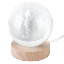 Moon 3D Crystal Ball Lamps with Base For Bedroom 3D Lamps (1 Pc) the24kgal