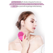Rechargeable Sonic Silicone Face Cleansing Brush the24kgal