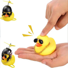 Beautiful Duck Car Ornaments Duck Bicycle Bell with Propeller Helmet (1 Pc / Mix Design) the24kgal