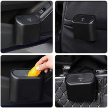 Mini Car Trash Can with Lid, Waterproof Car Trash Bin Storage Box (1 Pc) the24kgal