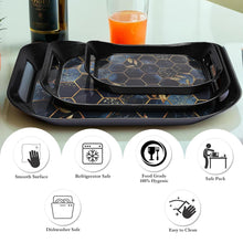 Premium Plastic Serving Tray (3 Pc) the24kgal