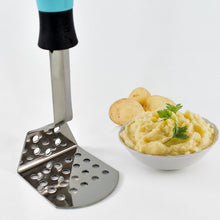 Apex L-Handle Stainless Steel Potato Masher Ergonomic Grip (1 Pc) the24kgal