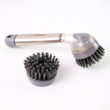Cleaning Brushes Set, Scrub Brush Bathroom Brush, Long Handle Liquid Dispenser Pot Washing Brush the24kgal