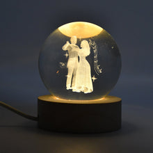3D Crystal Ball lamps With Base (1 Pc) the24kgal