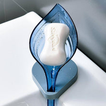 Plastic Leaf Shape Soap Box Self Draining Bathroom Soap Holder, Decorative Drainage Plastic Soap Dish with Draining Tray (Mix Color / 1 Pc) the24kgal