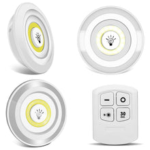 LED Light Under Closet Battery Powered Closet Wall Lamp with Remote Control Bedroom Kitchen Set of 3 LED Lights And 1 Remote Control (Battery Not Included) the24kgal