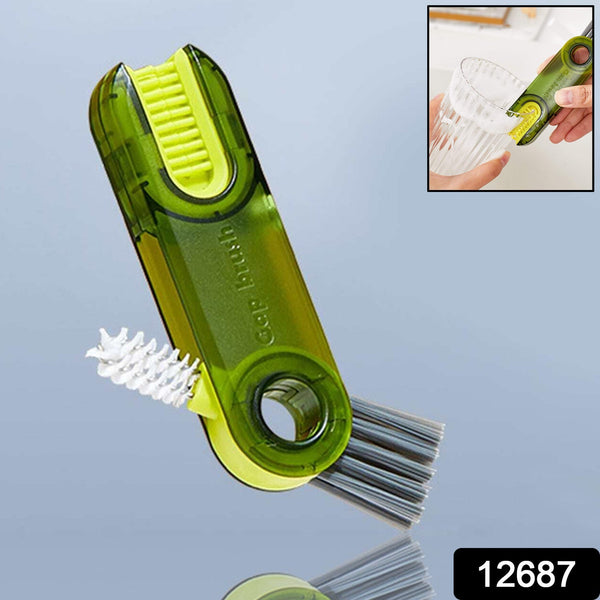3-in-1 Multifunctional Bottle & Cup Cleaning Brush – Lid & Cover Scrubber for Kitchen (1 Pc) the24kgal